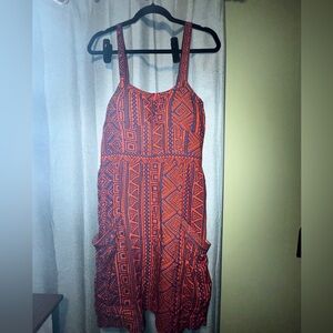 Angie geometric dress front pockets